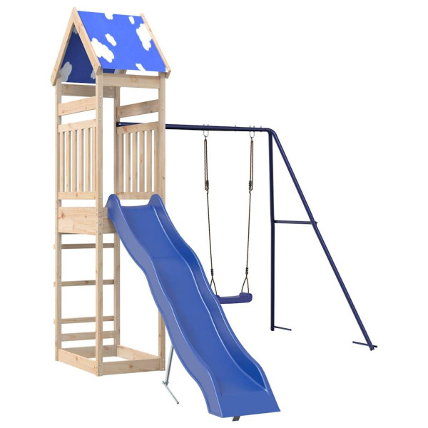 VidaXL ogrodowy plac zabaw Brąz Drewno sosnowe 471517