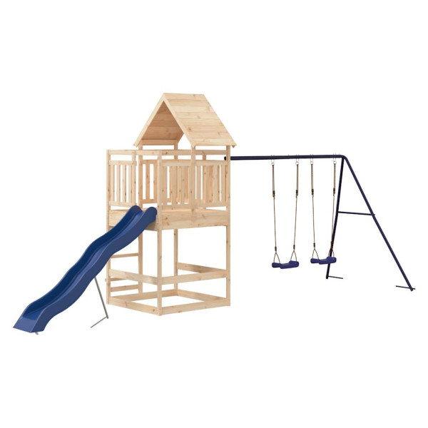 VidaXL ogrodowy plac zabaw Brąz Drewno sosnowe 471581