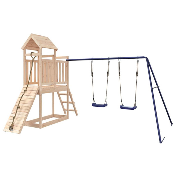 VidaXL ogrodowy plac zabaw Brąz Drewno sosnowe 471589