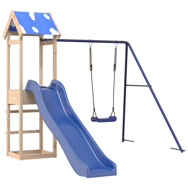VidaXL ogrodowy plac zabaw Brąz Drewno sosnowe 471640