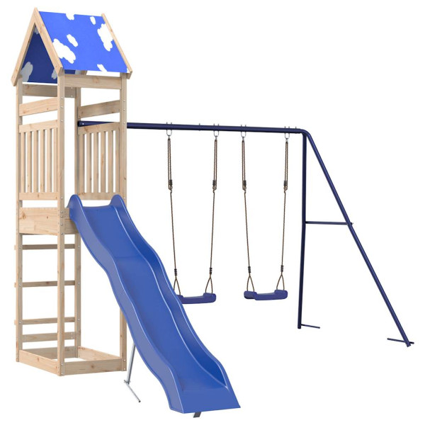 VidaXL ogrodowy plac zabaw Brąz Drewno sosnowe 471676