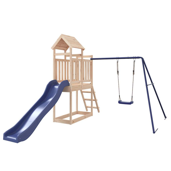 VidaXL ogrodowy plac zabaw Brąz Drewno sosnowe 471677