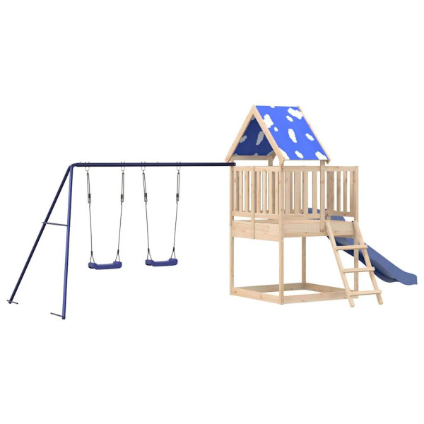 VidaXL ogrodowy plac zabaw Brąz Drewno sosnowe 471699