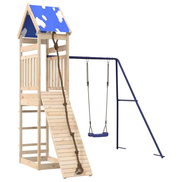 VidaXL ogrodowy plac zabaw Brąz Drewno sosnowe 471713