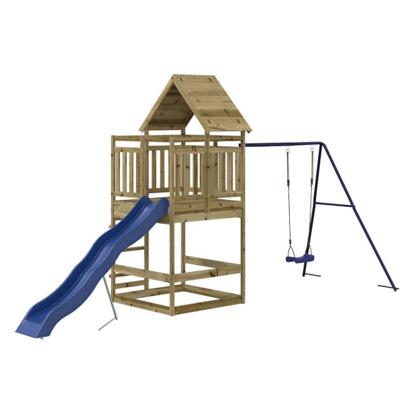 VidaXL ogrodowy plac zabaw Brąz Impregnowane drewno 471301