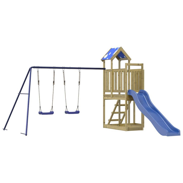 VidaXL ogrodowy plac zabaw Brąz Impregnowane drewno 471305