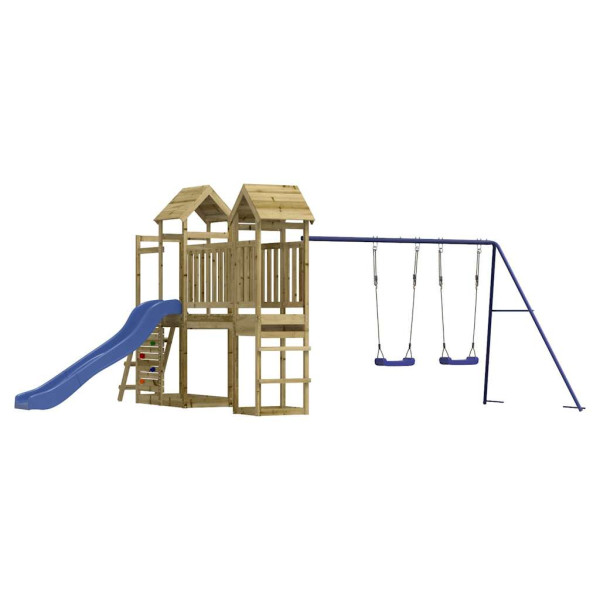VidaXL ogrodowy plac zabaw Brąz Impregnowane drewno 471329