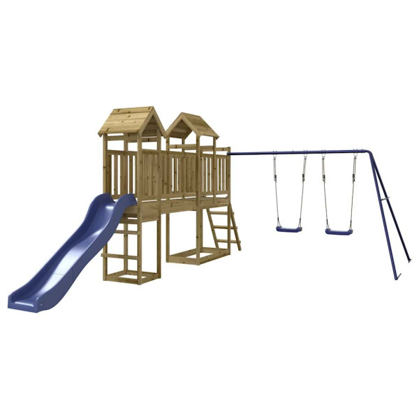 VidaXL ogrodowy plac zabaw Brąz Impregnowane drewno 471356