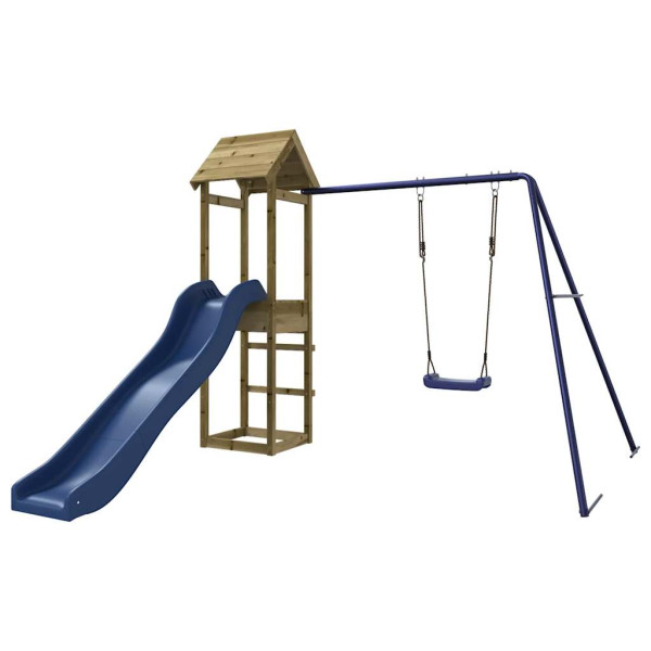 VidaXL ogrodowy plac zabaw Brąz Impregnowane drewno 471375