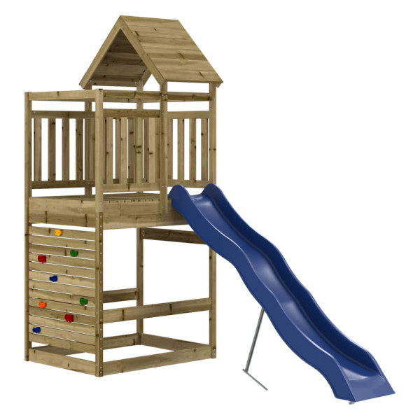 VidaXL ogrodowy plac zabaw Brąz Impregnowane drewno 471391