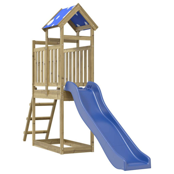 VidaXL ogrodowy plac zabaw Brąz Impregnowane drewno 471394