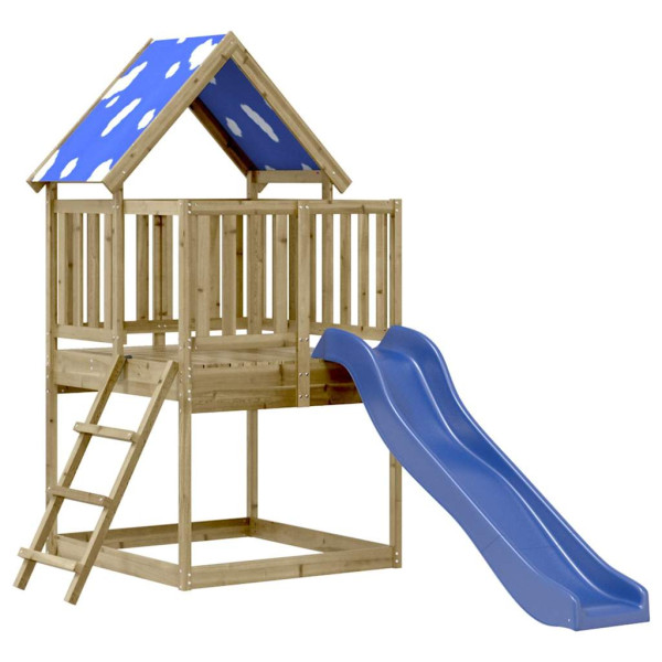 VidaXL ogrodowy plac zabaw Brąz Impregnowane drewno 471443