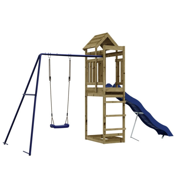VidaXL ogrodowy plac zabaw Brąz Impregnowane drewno 471448