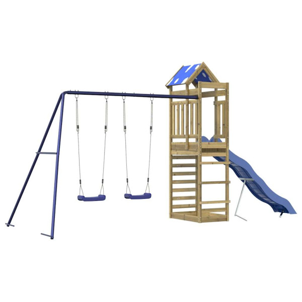 VidaXL ogrodowy plac zabaw Brąz Impregnowane drewno 471467