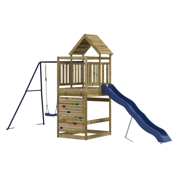 VidaXL ogrodowy plac zabaw Brąz Impregnowane drewno 471471