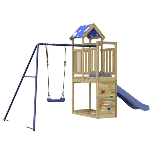 VidaXL ogrodowy plac zabaw Brąz Impregnowane drewno 471520