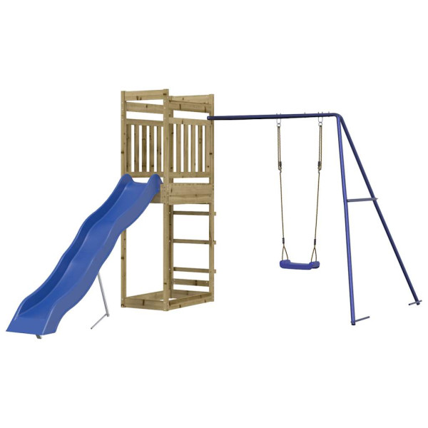 VidaXL ogrodowy plac zabaw Brąz Impregnowane drewno 471544