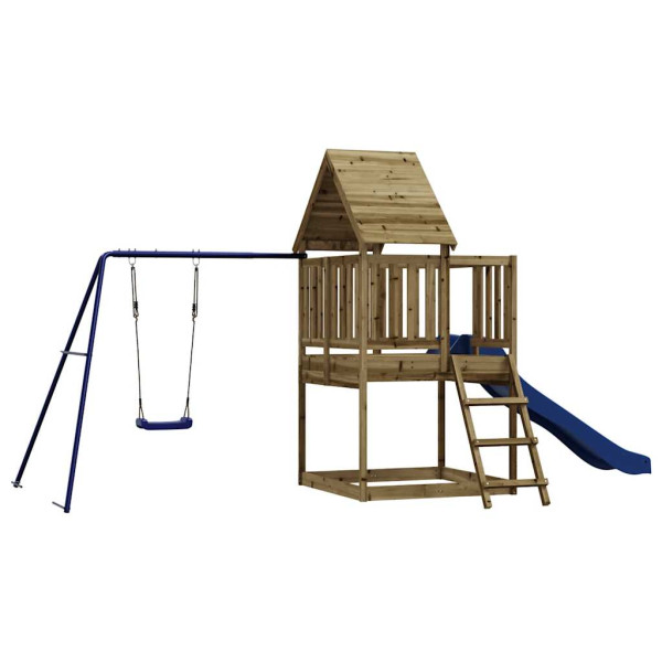 VidaXL ogrodowy plac zabaw Brąz Impregnowane drewno 471563