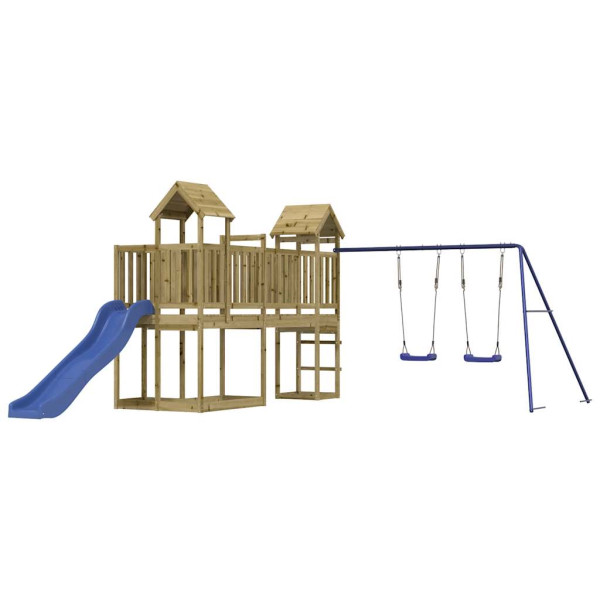 VidaXL ogrodowy plac zabaw Brąz Impregnowane drewno 471298